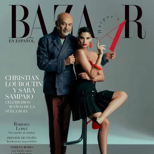 Christian Louboutin and Sara Sampaio Grace the Cover of Harper’s Bazaar Mexico