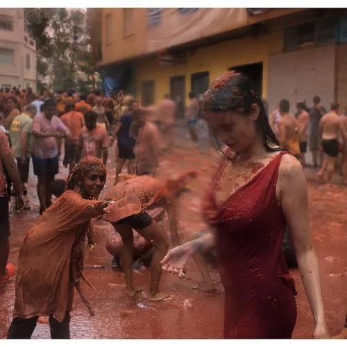 Gaspar Noé and Unemployed Magazine Capture the Vivid Chaos of La Tomatina in a Stunning Photo Shoot