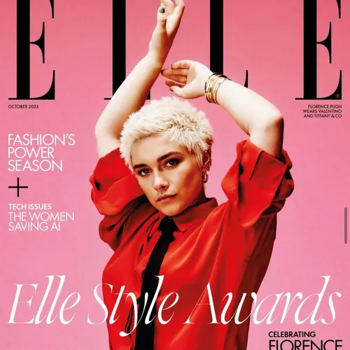 Florence Pugh Dazzles in Valentino and Tiffany & Co. on British Elle Cover