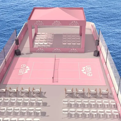 Evian's Floating Tennis Court in New York Offers US Open Finals with a Twist