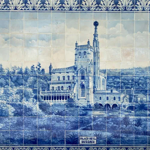 Portuguese Azulejo Mastery: Granja Station's Ceramic Chronicle